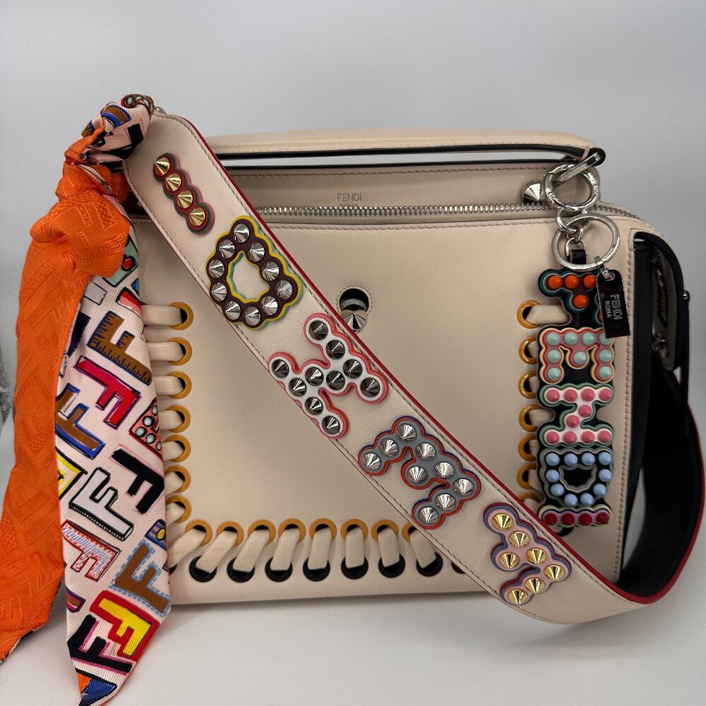 Fendi Dotcom Napa Lace-Up Calf Bag - Rare